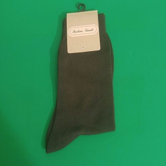 Brand: FORTINO LANDI COTTON BLEND OLIVE DRESS SOCK. S02 - Picture 1 of 3